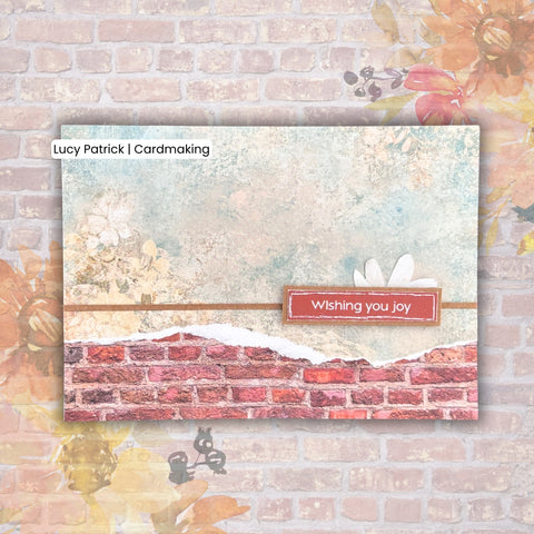 Inlovearts 24PCS  6" Brick Wall Texture DIY Scrapbook & Cardstock Paper