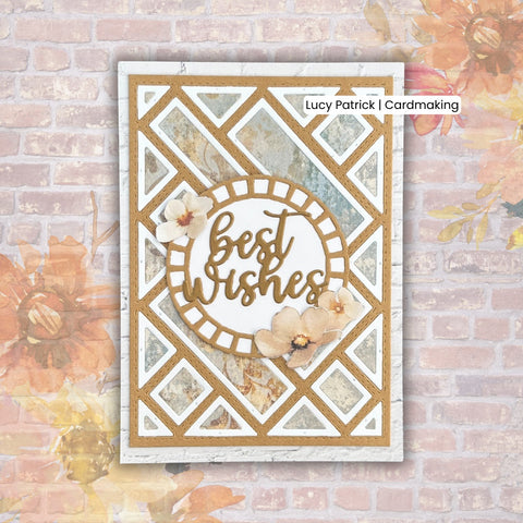 Inlovearts Rectangular Separated Patterns Background Board Cutting Dies