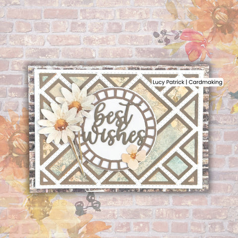 Inlovearts Rectangular Separated Patterns Background Board Cutting Dies