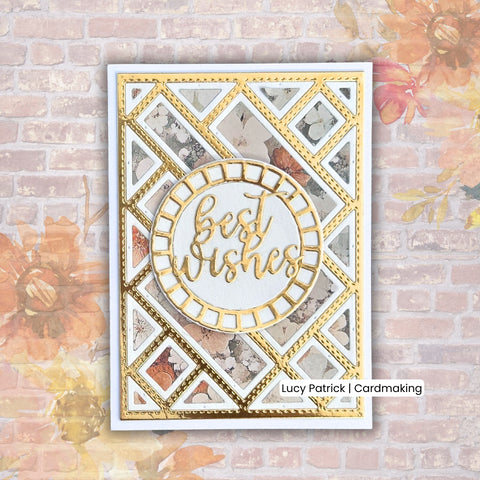 Inlovearts Rectangular Separated Patterns Background Board Cutting Dies