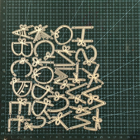 Inlovearts Knot 26 Alphabets Cutting Dies