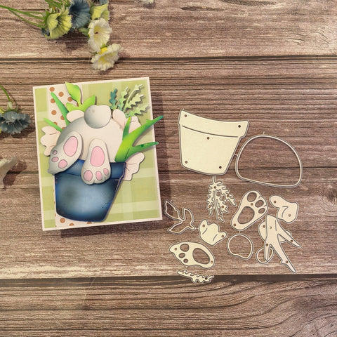Inlovearts Rabbit in Flowerpot Cutting Dies