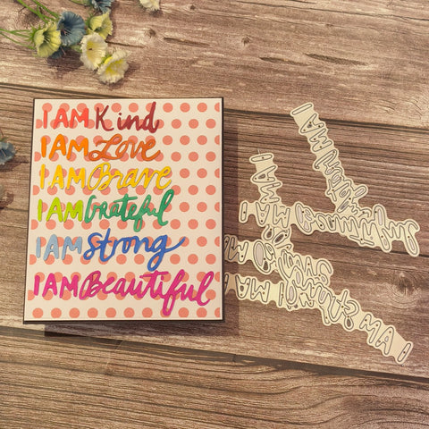 Inlovearts I AM Sentences Cutting Dies