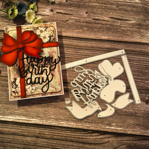 Inlovearts Bow and Happy Birthday Cutting Dies