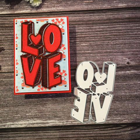 Inlovearts Solid LOVE Word Cutting Dies