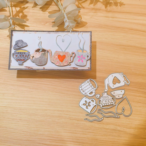 Inlovearts Coffee Cups Cutting Dies