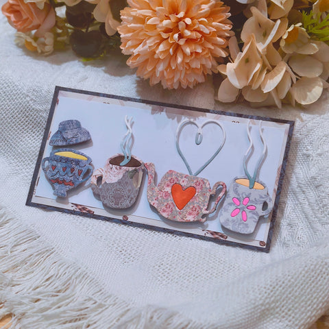 Inlovearts Coffee Cups Cutting Dies