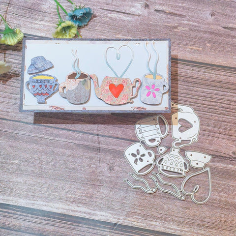 Inlovearts Coffee Cups Cutting Dies