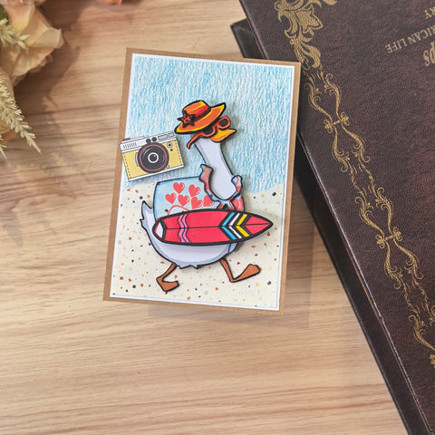 Inlovearts Beach Travel Duck Cutting Dies