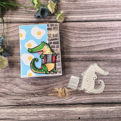 Inlovearts Accordion Crocodile Cutting Dies