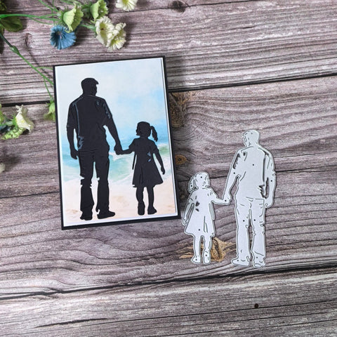 Inlovearts Father and Daughter Cutting Dies