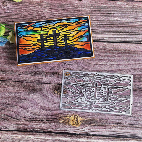Inlovearts Cross Background Board Cutting Dies