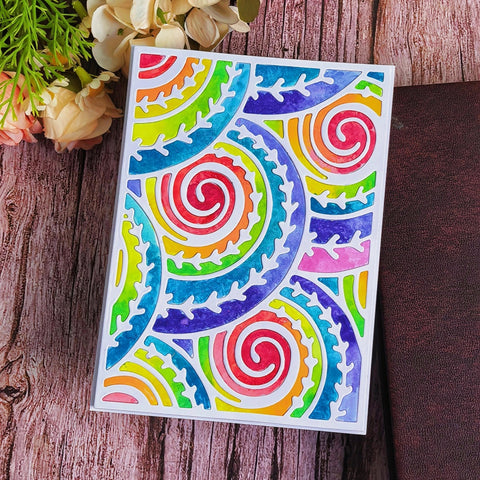 Inlovearts Spiral Background Board Cutting Dies