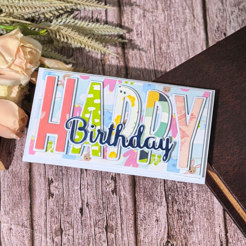 Inlovearts Happy Birthday Word Cutting Dies