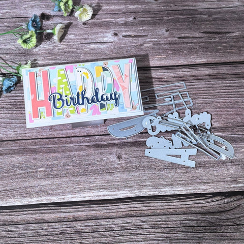Inlovearts Happy Birthday Word Cutting Dies