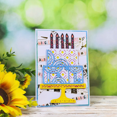 Inlovearts Birthday Cake Cutting Dies