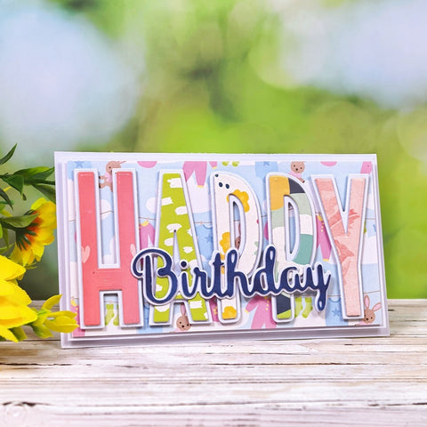 Inlovearts Happy Birthday Word Cutting Dies