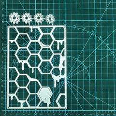Inlovearts Honeycomb Background Board Cutting Dies