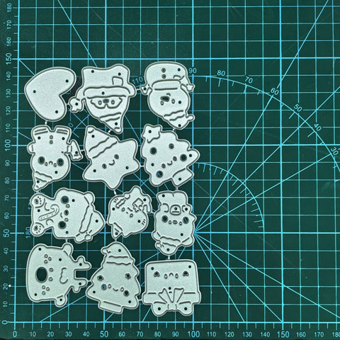 Inlovearts Christmas Small Decoration Elements Cutting Dies