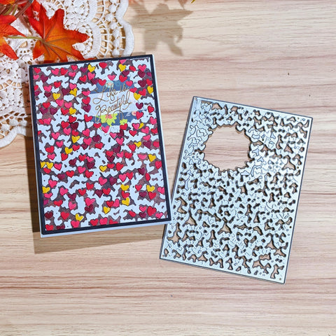 Inlovearts Hearts Background Board Cutting Dies