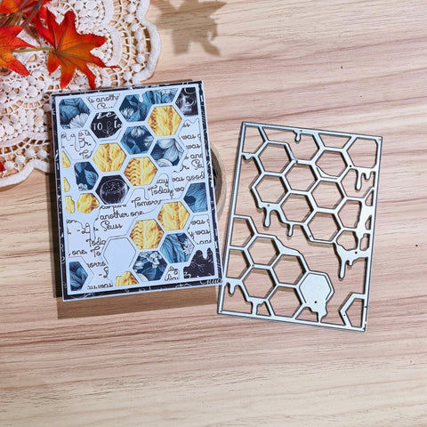 Inlovearts Honeycomb Background Board Cutting Dies