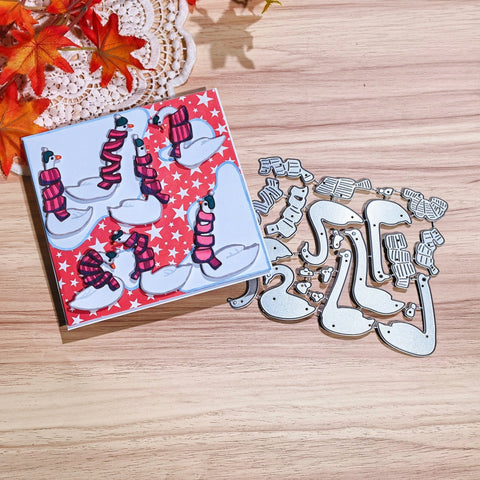 Inlovearts Goose Wearing Scarf Cutting Dies