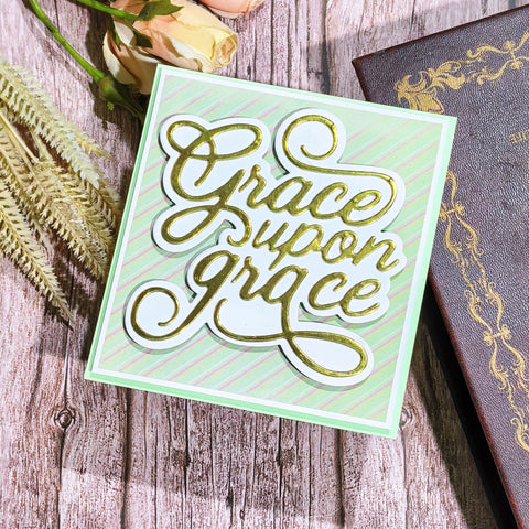 Inlovearts Grace upon grace Word Cutting Dies
