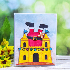 Inlovearts Santa Nosedived into Sandcastle Cutting Dies