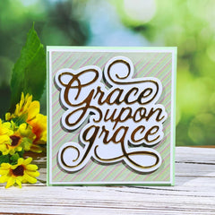 Inlovearts Grace upon grace Word Cutting Dies