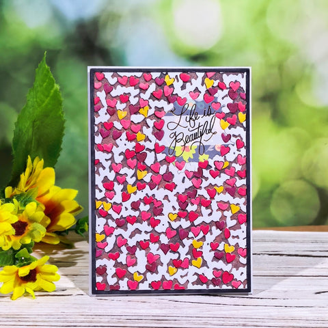 Inlovearts Hearts Background Board Cutting Dies