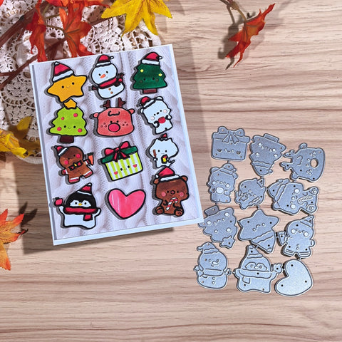 Inlovearts Christmas Small Decoration Elements Cutting Dies