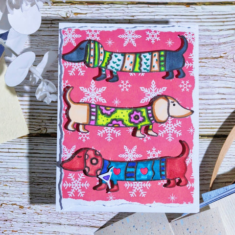 Inlovearts Dachshund in Sweater Cutting Dies