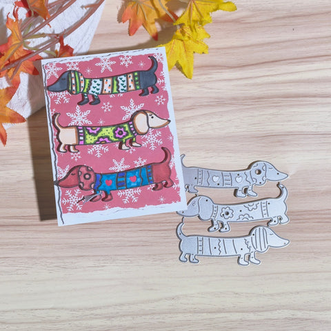 Inlovearts Dachshund in Sweater Cutting Dies