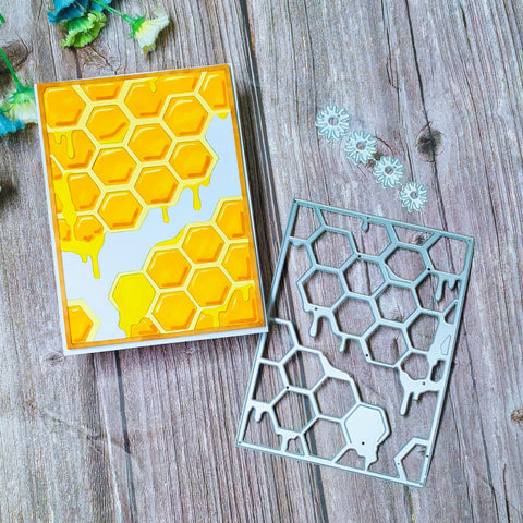 Inlovearts Honeycomb Background Board Cutting Dies