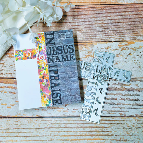 Inlovearts IN JESUS NAME I PRAISE Music Cross Cutting Dies