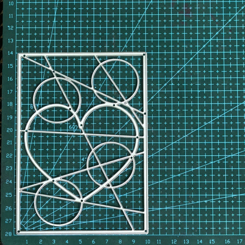 Inlovearts Heart and Circle Background Board Cutting Dies