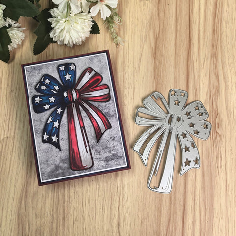 Inlovearts Stars and Stripes‌ Bowknot Cutting Dies