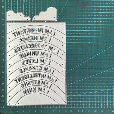 Inlovearts Rainbow Affirmations Cutting Dies