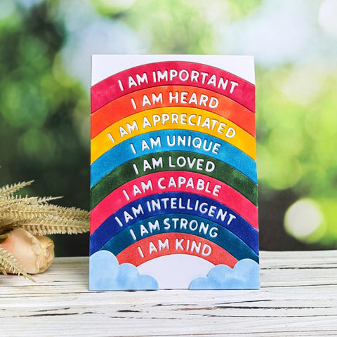 Inlovearts Rainbow Affirmations Cutting Dies