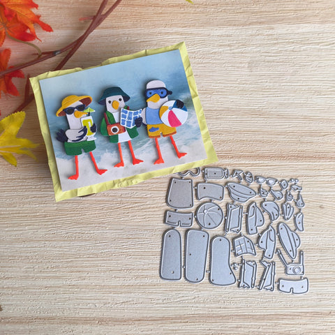 Inlovearts Summner Travel Seagull Cutting Dies