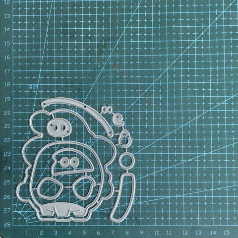 Inlovearts Christmas Pig with Lights Cutting Dies