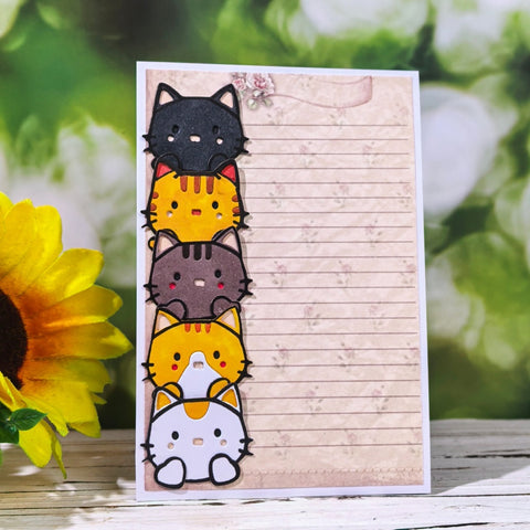 Inlovearts Christmas Tree with Cartoon Cats Cutting Dies
