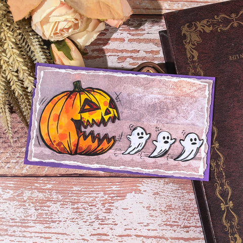 Inlovearts Pumpkin Chasing Ghosts Cutting Dies