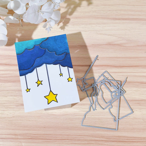 Inlovearts Clouds and Stars Cutting Dies