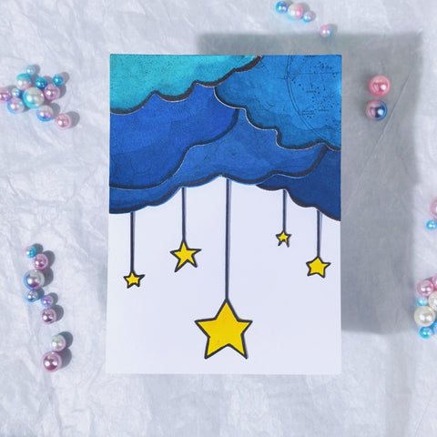 Inlovearts Clouds and Stars Cutting Dies