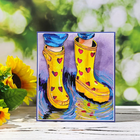 Inlovearts Rain Boots Cutting Dies