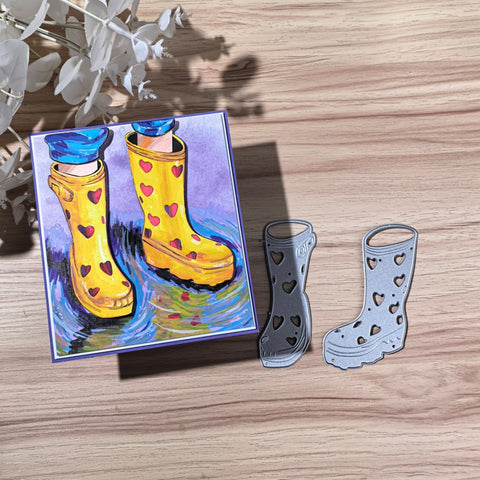 Inlovearts Rain Boots Cutting Dies