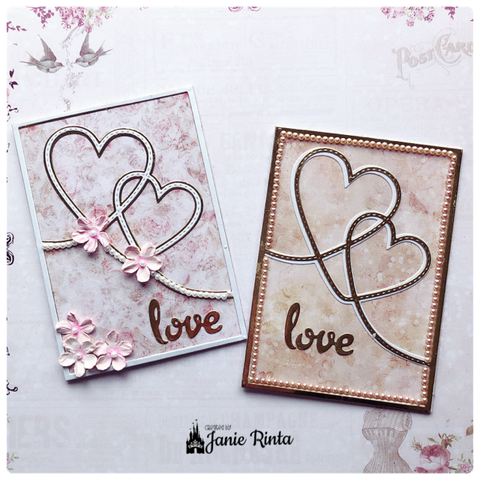 Inlovearts Hearts Background Board Cutting Dies