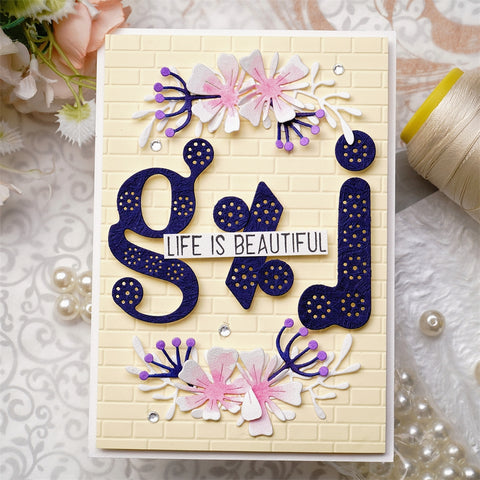 Inloveart 26 Lace Pattern Alphabets  Cutting Dies
