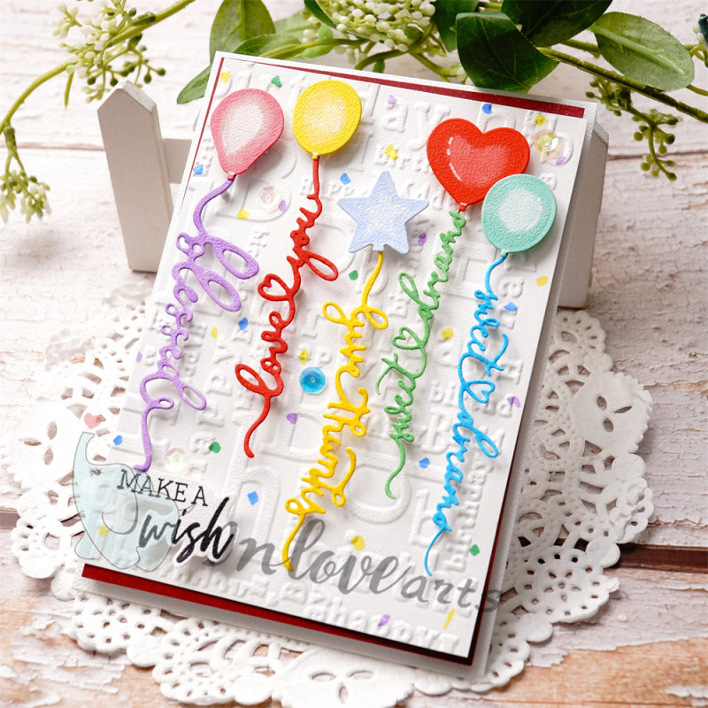 Inloveart Balloon with Word Cutting Dies